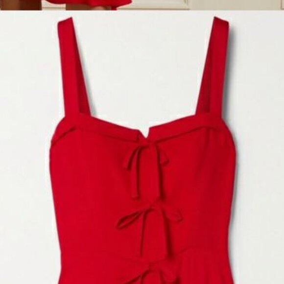 Reformation Eddie Midi Dress in Red - Picture 3 of 10